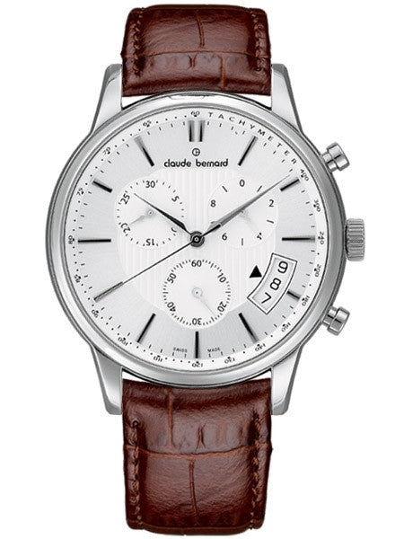 Claude Bernard Classic Open Date Chronograph Watch with Sapphire Crystal #01002-3-AIN
