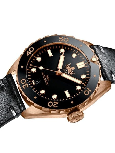 PHOIBOS Eagle Ray 500-Meter Swiss Automatic Dive Watch with Bronze Case, DD AR Sapphire Crystal #PY018D