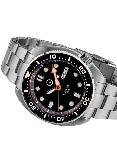 Islander Black Dial Automatic Dive Watch with AR Double Dome Sapphire Crystal, and Luminous Ceramic Bezel Insert #ISL-30