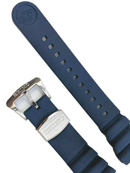 Seiko 22mm Blue Rubber Dive Strap For Samurai and SRPA83 #R02Y012J9