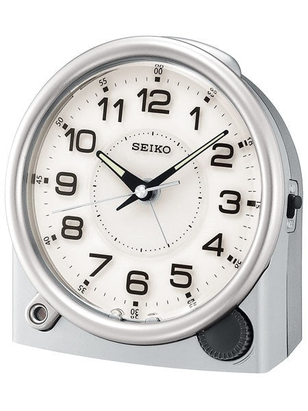 Seiko Ultimate Alarm Clock with Snooze Bar and Quiet-Sweep Second Hand #QXE011ALH