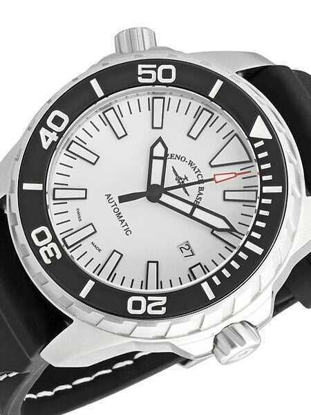 Zeno 500 Meter Pro Dive Watch with White Dial and Swiss ETA Automatic Movement #6603-a2