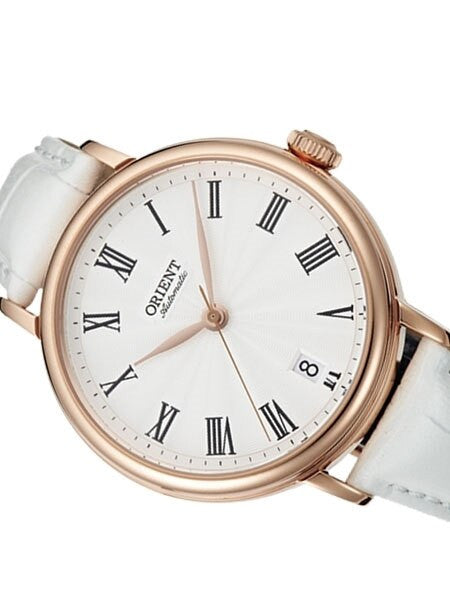 Orient Soma Automatic Dress Watch with White Dial and Rose Goldtone Case #ER2K002W