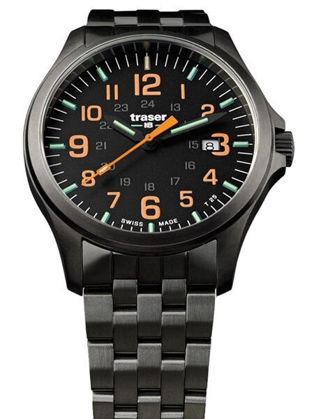 Traser Officer Pro Gun Metal PVD Case Watch with an Anti-Reflective Sapphire Crystal #107870