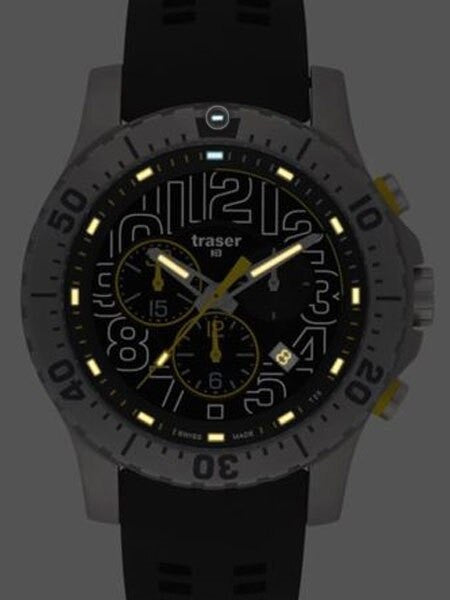 Traser Elite Chronograph with Tritium Illumination and 12-Hour Totalizer #105858