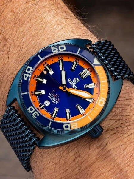 Ocean Crawler 600-Meter Core Swiss Automatic Dive Watch, with Luminous Sapphire Bezel Insert #1292