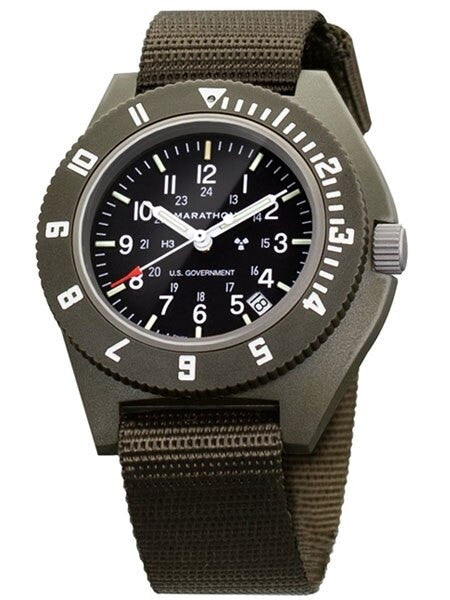 Marathon Swiss Made Quartz Military Navigator Pilot Watch with Tritium Illumination #WW194013SG