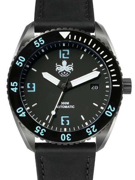 PHOIBOS Reef Master DLC 300-Meter Automatic Dive Watch with Double Dome AR Sapphire Crystal #PY015C