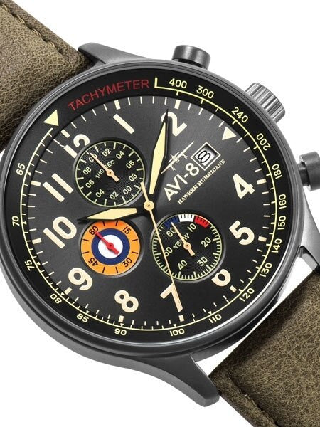 AVI-8 Hawker Hurricane Aviator Chronograph Watch #AV-4011-0E