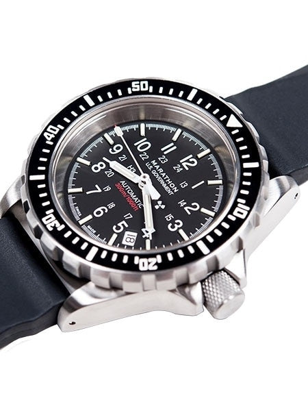 Marathon Swiss Made, GSAR Automatic Military Divers Watch #WW194006-Side Crown