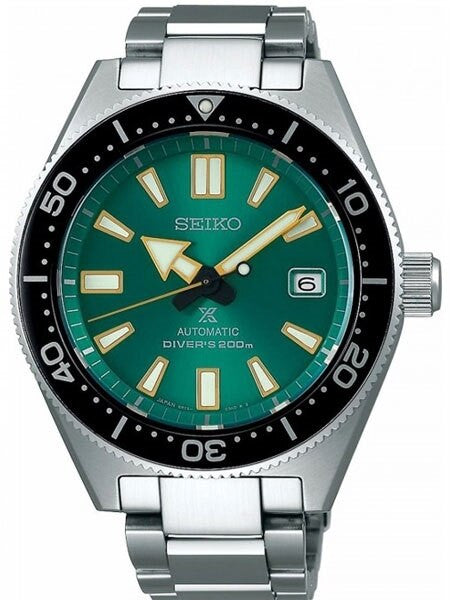 Seiko L.E. Prospex Automatic Dive Watch with Green Dial and Stainless Steel Bracelet #SBDC059