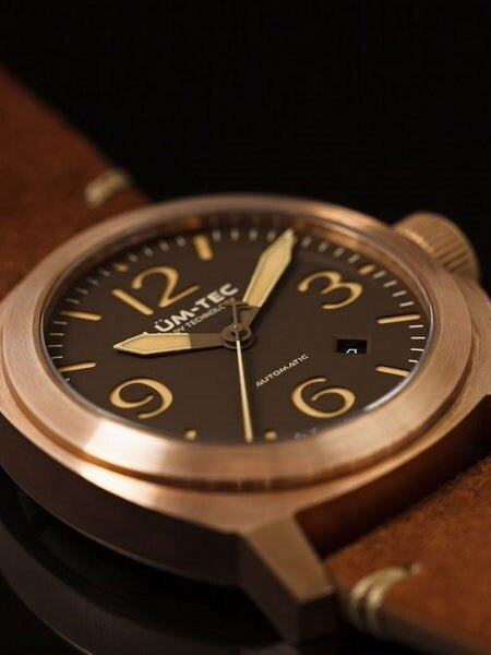 Lum-Tec Bronze 44mm Swiss Automatic Watch with Double Curved AR Sapphire Crystal #M83