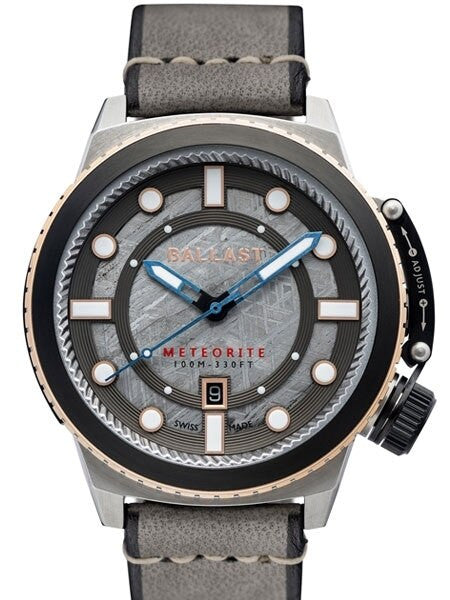 Ballast Trafalgar Conqueror Swiss Automatic Watch with Meteorite Dial and Unique Bezel System #BL-3139-01