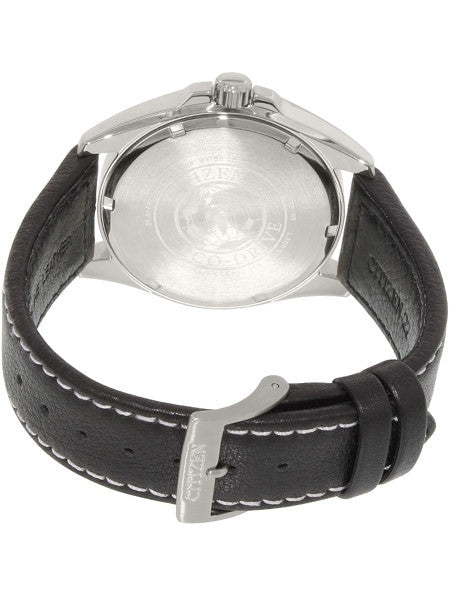 Citizen Eco-Drive Black Dial Sport Watch with Black Leather Strap #AW1430-19E