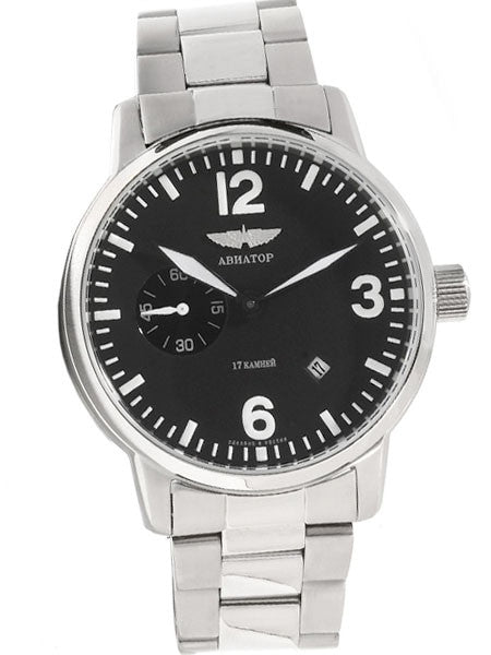 Aviator 45mm Mechanical, Hand Wind Watch with SuperLuminova Hands and Markers #6975645B