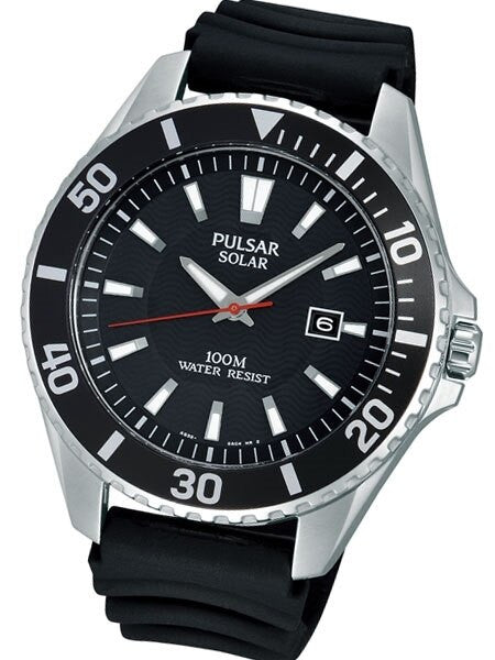 Pulsar Solar Powered Quartz Sport Watch with 44mm Case #PX3037
