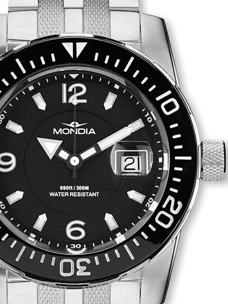 Mondia Wave Swiss Quartz 300 Meter Dive Watch with a Ceramic Bezel #1-690-1