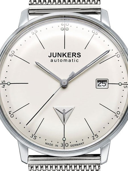 Junkers Bauhaus Swiss Automatic Watch with Domed Hesalite Crystal #6050M-5