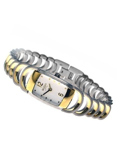 Boccia Ladies Quartz Watch with Two-Tone Titanium Case and Open-Link Bracelet #3159-02