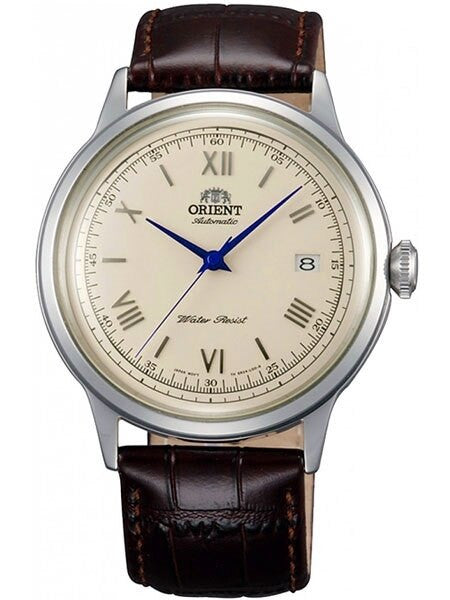 SCRATCH AND DENT - Orient Bambino Automatic Dress Watch with Cream Dial, Vibrant Blue Hands #ER2400CN
