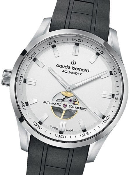 Claude Bernard Swiss Made Automatic Open-Heart Aquarider Watch #85026-3CA-AIN