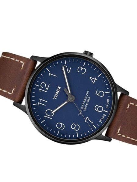 Timex 40mm Waterbury Quartz Watch with Blue Dial and INDIGLO Night-Light #TW2R25700ZA