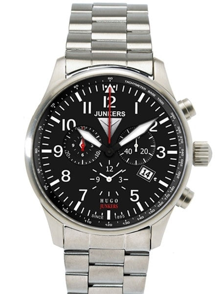 Junkers 150 Years Hugo Junkers Chronograph Alarm Watch with Bracelet #6684M-2