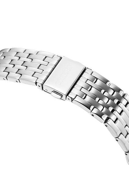 Citizen Quartz Dress Watch with White Dial and SS Bracelet #BE9170-56A