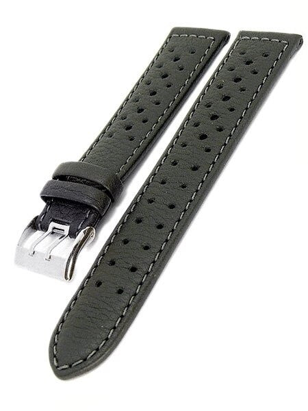 Di-Modell Rallye Waterproof, Aerated Leather Watch Strap with Double Prong Buckle #123010