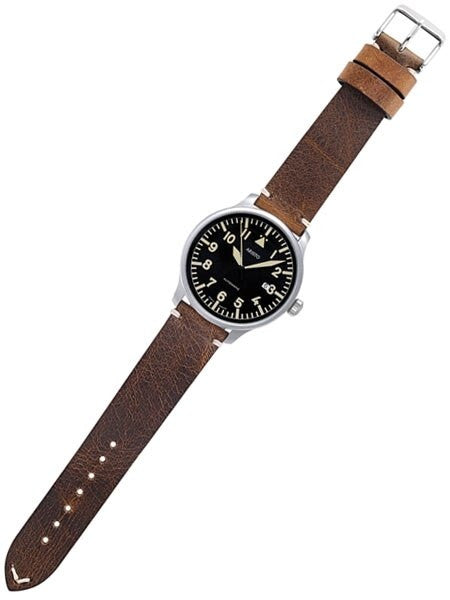 Aristo 42mm Swiss Automatic Aviator Watch with Sapphire Crystal #7H102