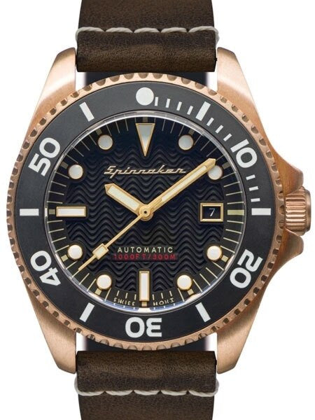 Spinnaker Tesei Swiss Automatic Sports Watch with 43mm Bronze Case and Black Dial #SP-5060-04