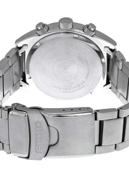 Seiko Black Dial, Two-Eye Quartz Chronograph with 60-Minute Stopwatch #SNN231P1