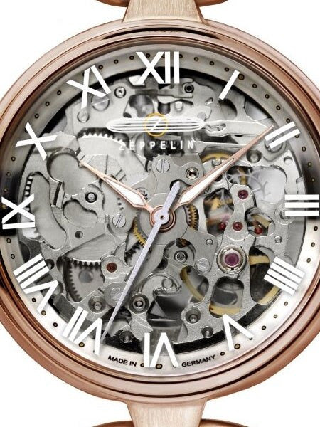 Graf Zeppelin Princess of the Sky Skeleton Movement Watch with Rose Goldtone Case #7459-1