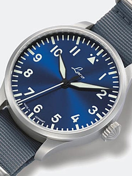 Laco 42mm Aachen Blaue Stunde Automatic Pilot Watch with Sapphire Crystal #862101