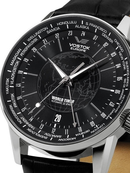 Vostok-Europe Men's Gaz-Limo Automatic, World Time Watch #5605239