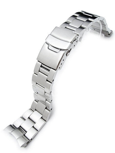 Strapcode 22mm Super-O "Boyer" watch band for SEIKO SKX007-009-011 Curved End #SS221803B019