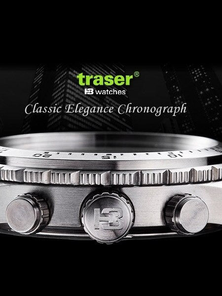 Traser Swiss Made Elegance Chronograph Watch with 46mm SS Case #105035