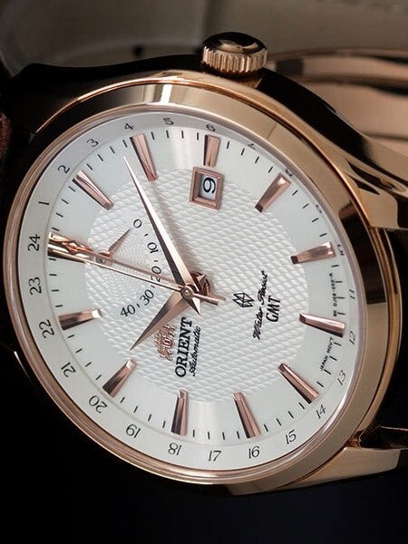 Orient Automatic GMT (dual time)  with Sapphire Crystal and Power Reserve #DJ05001W