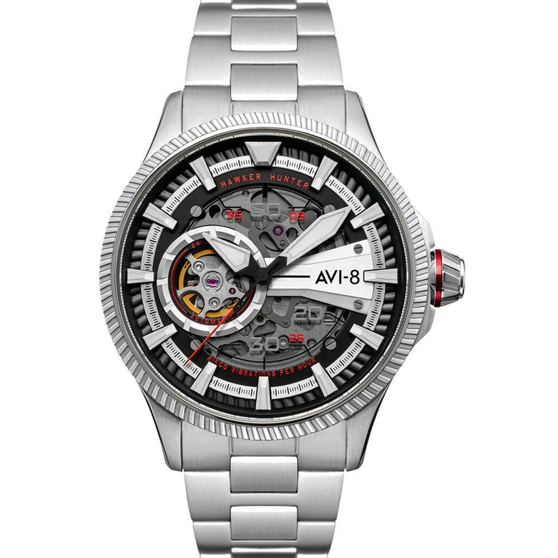 AVI-8 Hawkeye Hunter Diables Rouges, Automatic Pilot Watch, AR Sapphire Crystal #AV-4078-22