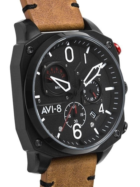 AVI-8 Hawker Hunter Retrograde Aviator Chronograph Watch #AV-4052-02