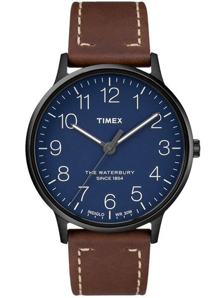 Timex 40mm Waterbury Quartz Watch with Blue Dial and INDIGLO Night-Light #TW2R25700ZA