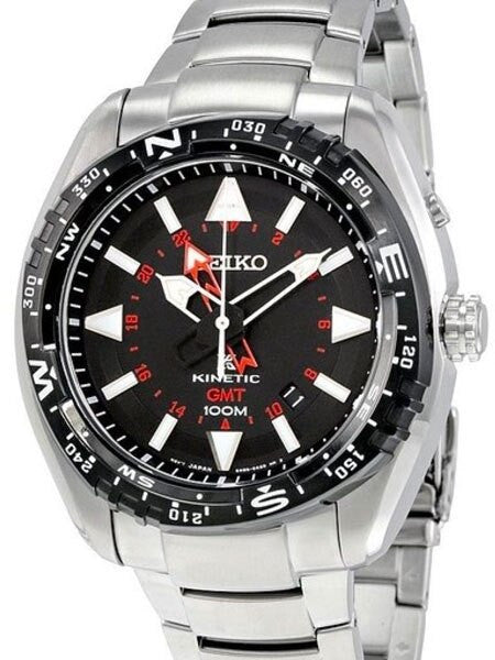 Seiko Prospex Kinetic GMT Dual-Time Watch with Power Reserve Indicator #SUN049