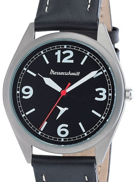 Aristo-Messerschmitt Quartz Aviator Style Watch with 43mm Sandblasted Case #ME-43L