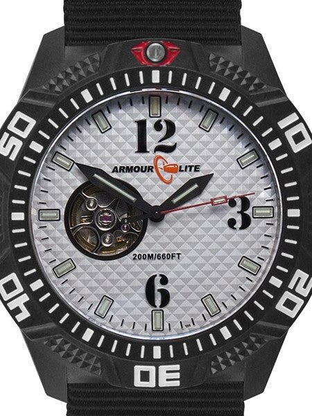 Armourlite Automatic Watch with Tritium Illumination, 47mm Polycarbonate Case and Military Strap #AL1202
