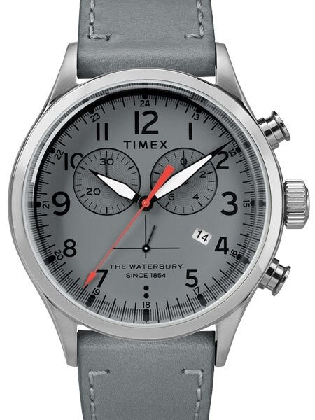 Timex 42mm Waterbury Quartz Chronograph with Grey Dial and INDIGLO Night-Light #TW2R70700VQ