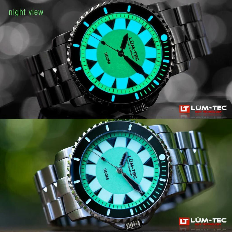 Lum-Tec 43mm Swiss Automatic, Anti-Magnetic 350 meter Dive Watch #350M-4