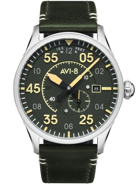 AVI-8 Spitfire Type 300 Edition, 21-Jewel Automatic Pilot Watch, AR Sapphire Crystal #AV-4073-22