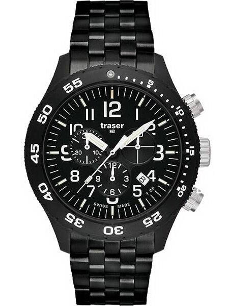 Traser Officer Pro Chronograph with Tritium Illumination and 12-Hour Totalizer #103349