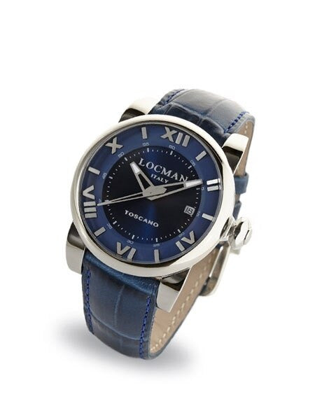 Locman Toscano Collection 100 Meter Automatic Watch with 42mm Stainless Steel Case #0590V05-00BLPSB