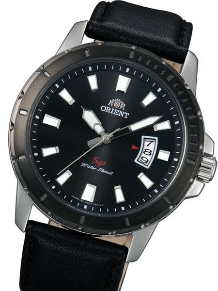 Orient Nite Quartz Watch with Radiant Black Dial and Bezel #UNE2003B